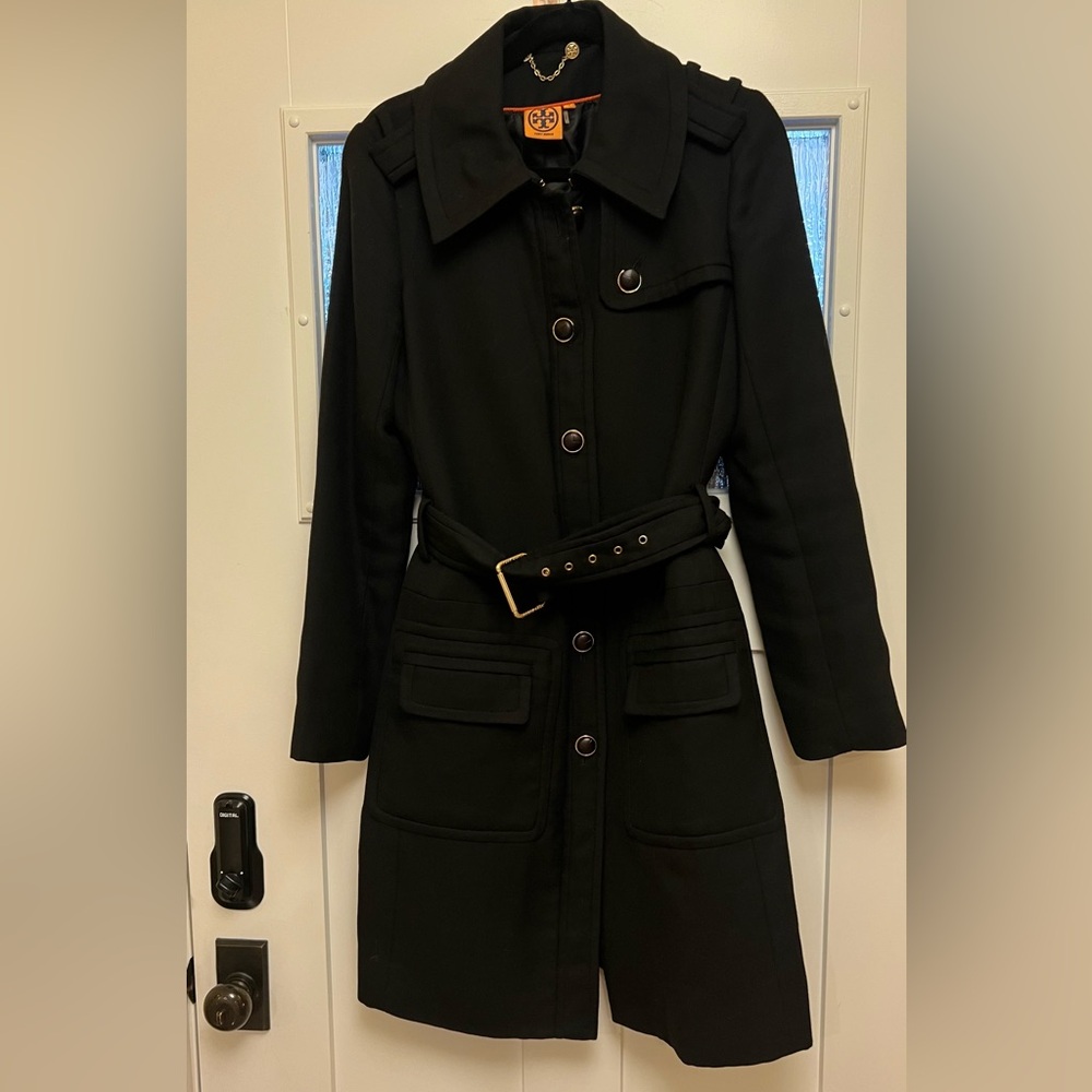 Y2K Tory BURCH Wool Pea Coat good overall condition show a little wear. - Picture 4 of 16